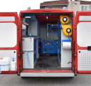 A van with a racking solution for fire brigade